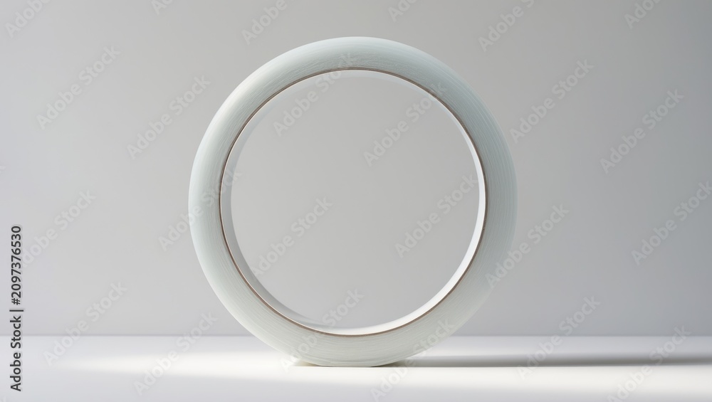 Obraz premium Transparent sticky adhesive tape isolated on white surface.
