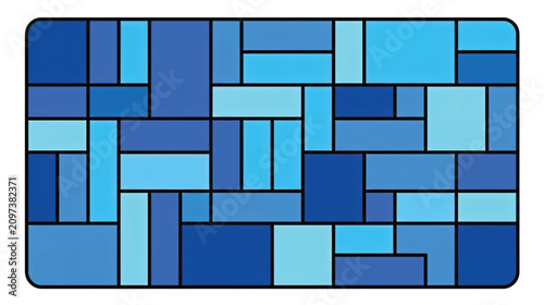 Modern Abstract Geometric Background in Shades of Blue and Teal