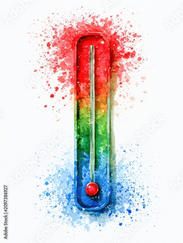Visual Representation of Window of Tolerance as a Temperature Gauge Showing Red Zone, Green Zone, and Blue Zone for Emotional Regulation