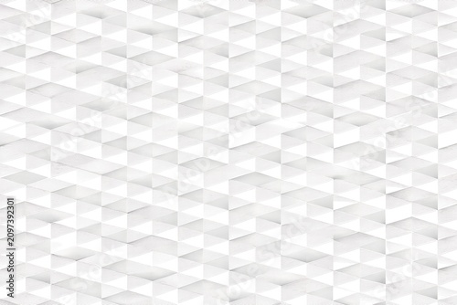 Cuadro en lienzo Abstract geometric 3d rhomboid block pattern on light grey background