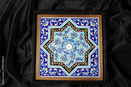 Handmade ceramic wall decorations. Turkey.