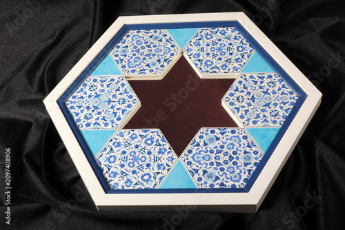 Handmade ceramic wall decorations. Turkey.