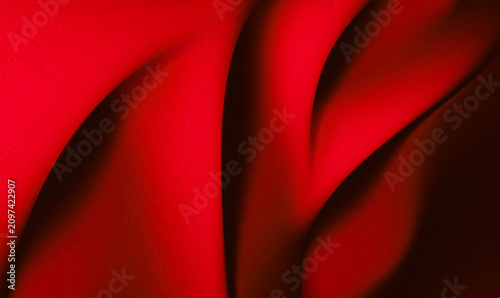 Tableau sur toile abstract red background with elegant satin fabric folds touches of carmine and c