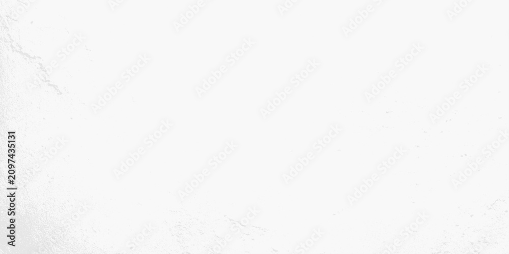 Naklejka premium Minimalist white concrete wall texture banner background with subtle soft plaster cracks and empty copy space