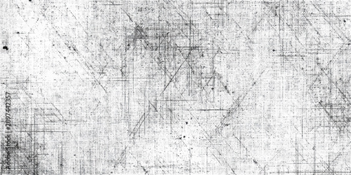 Fotografie Abstract black and white architectural blueprint sketch grunge texture backgroun