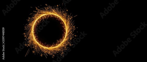 Golden Sparkling Circle on ...