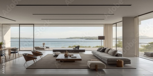 Modern Living Room with Coa...