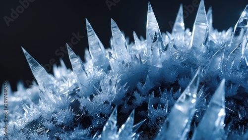 winter ice pattern on glass...