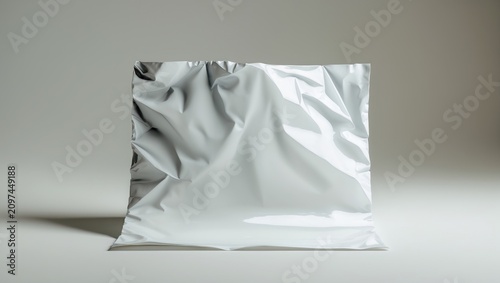 Sheet of crumpled glossy pa...