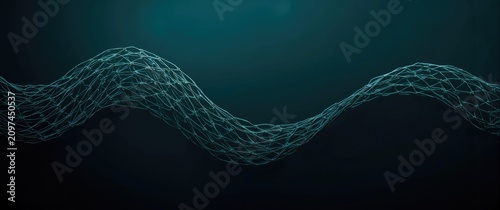 Wavy Network Lines in a Dar...