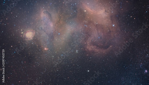 Colorful Nebula and Starsca...