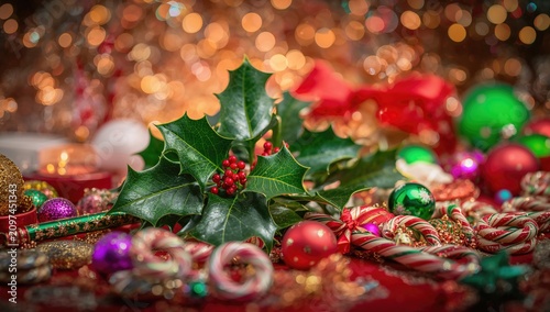 Holly Leaves and Berries wi...