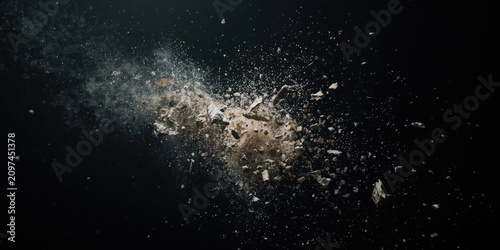 Shattering Rock Debris in D...