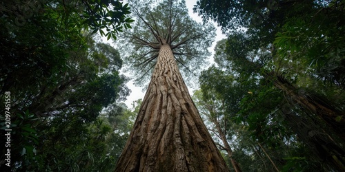 Towering Tree Reaching Upwa...