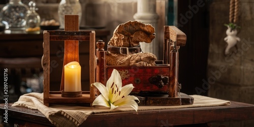 Rustic Lantern and Decorati...