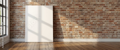 Blank Canvas on Wooden Floo...