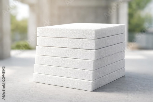 Stack of White Foam Boards ...