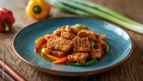 Crispy Fried Tofu with Colo...