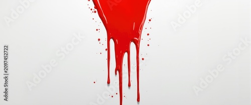 Red Paint Dripping Down on ...
