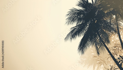 Silhouetted Palm Trees Agai...