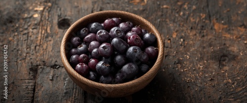 Fresh Blueberries in a Wood...