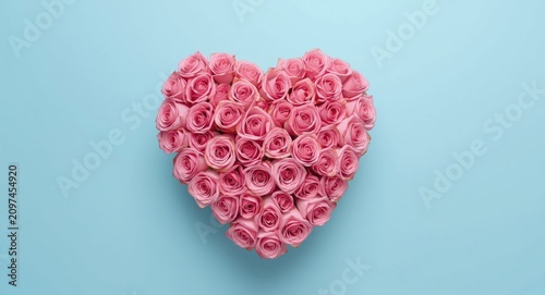Pink Roses Arranged in a He...