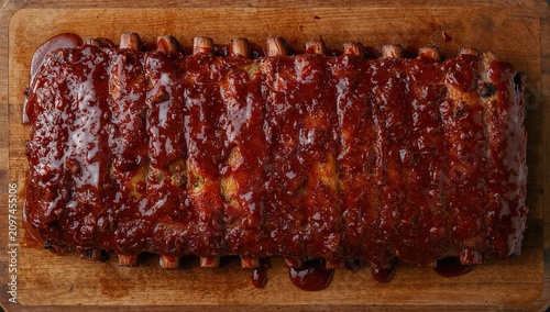 Barbecued Pork Ribs Glazed ...