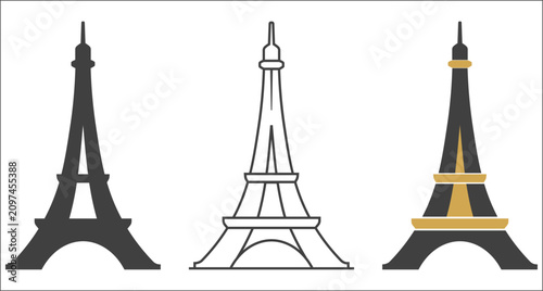 Eiffel Tower Landmark Logo