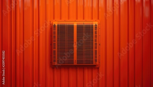 Orange Wall with Air Condit...