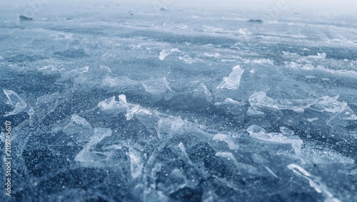 Ice Fragments on Frozen Sur...