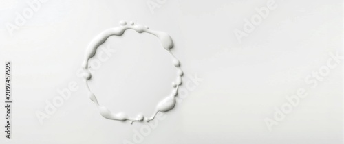 White circular cream splash...
