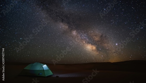 Tent Camping Under a Starry...