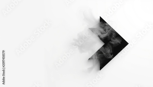 Black Arrow with Smoke Effe...