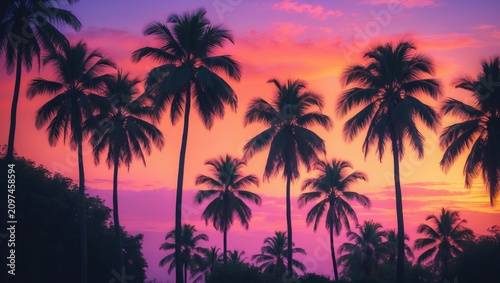 Silhouette of a Coconut Pal...
