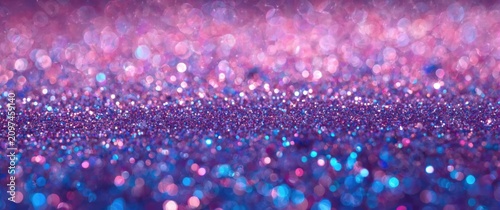 Glittering purple and blue ...