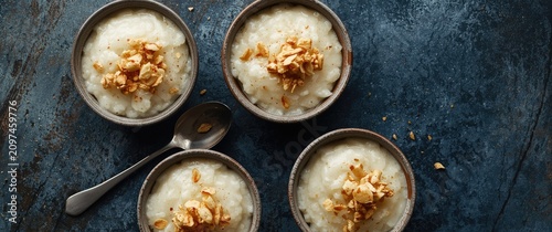 Creamy Pudding Topped with ...