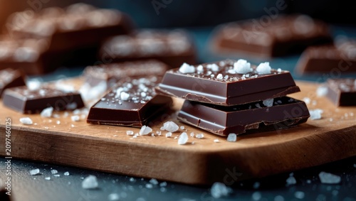 Close-up of pieces of choco...