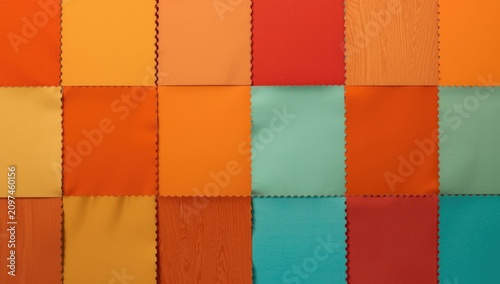 Orange and turquoise vibran...
