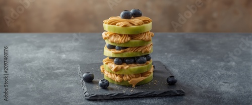 Apple Slices Stacked with P...