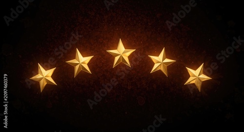 Golden Stars on Dark Backgr...