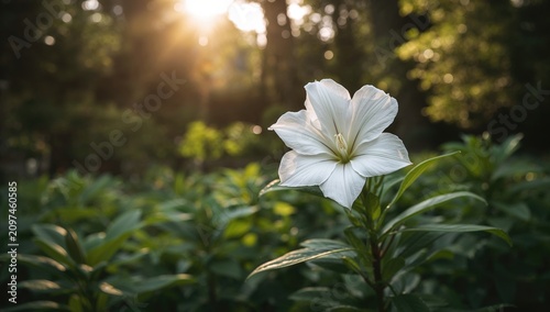 White Flower Blooming in a ...