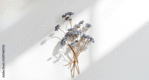 Dried Blue Flowers Bunched ...
