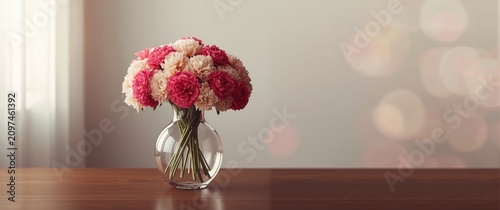 Pink and White Carnations B...
