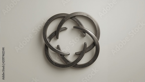 Interlocking Metal Rings De...