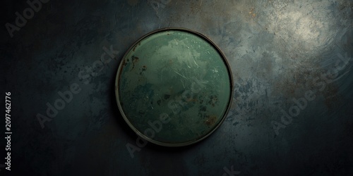Circular vintage mirror on ...