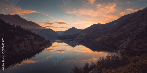 Mountain Reflection in a Se...