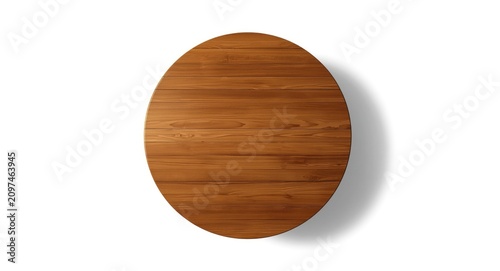 Round Wooden Table Top Isol...