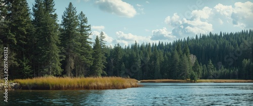 Picturesque shore scene hig...