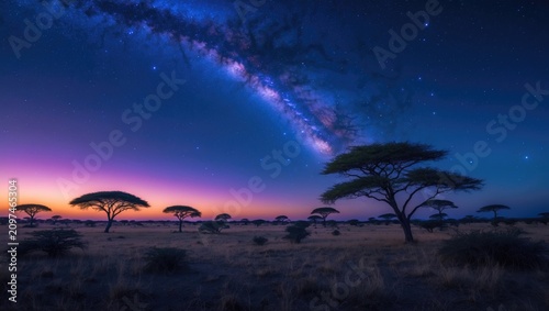 Starry night sky on breatht...