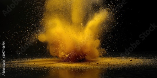 Yellow Powder Explosion Aga...